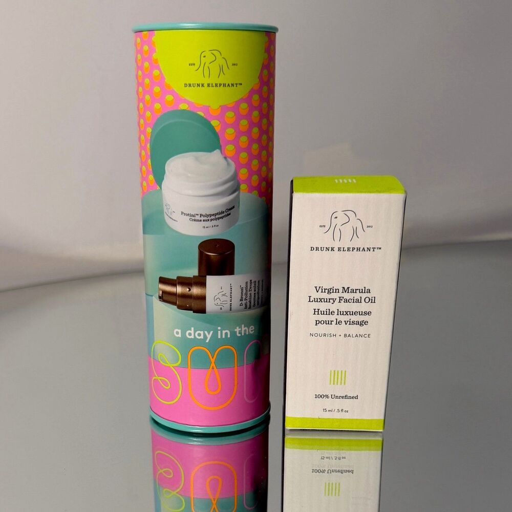 Drunk Elephant Bundle | D-Bronzi Drops + Protini Polypetide Cream + Marula Oil